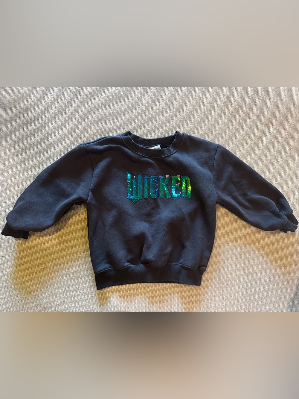 Cotton On Kids Black 'WICKED' Sequin Sweatshirt